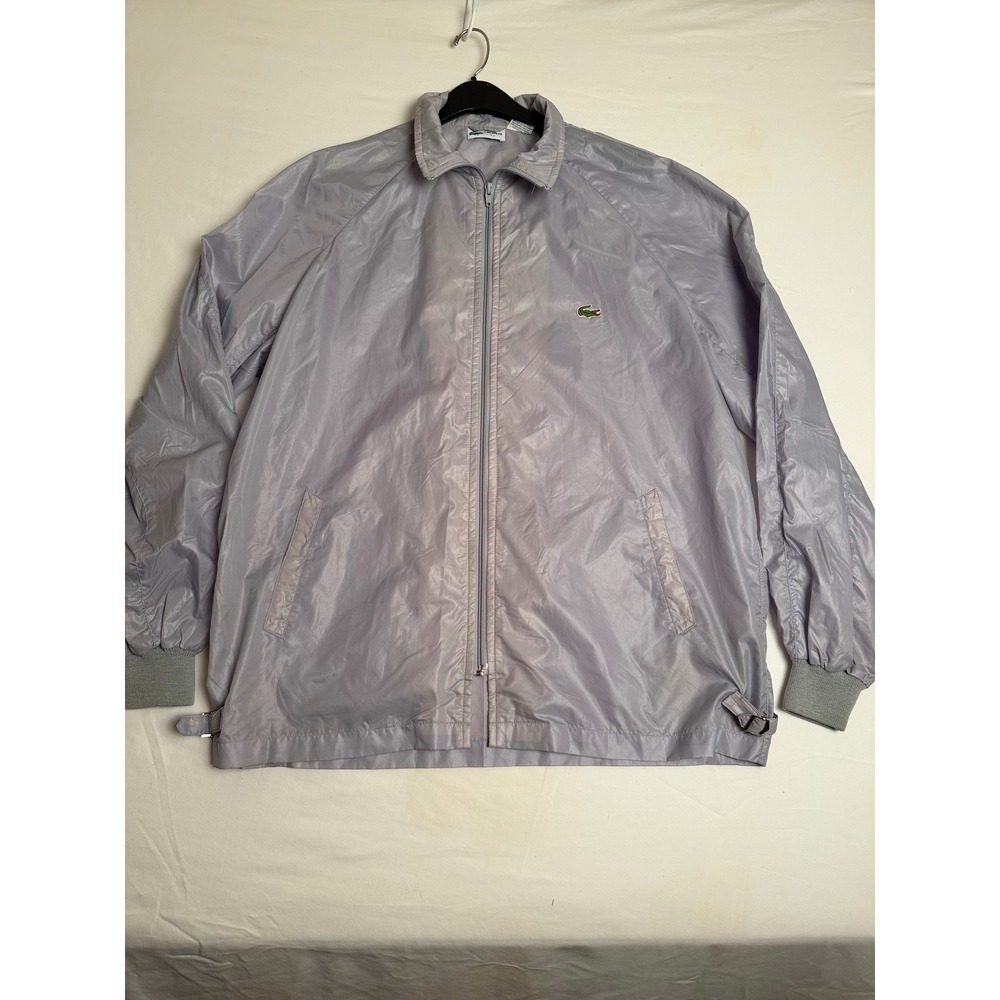 Vintage The Lacoste Club Windbreaker Jacket Purple Nylon Full Zip Mens Large L